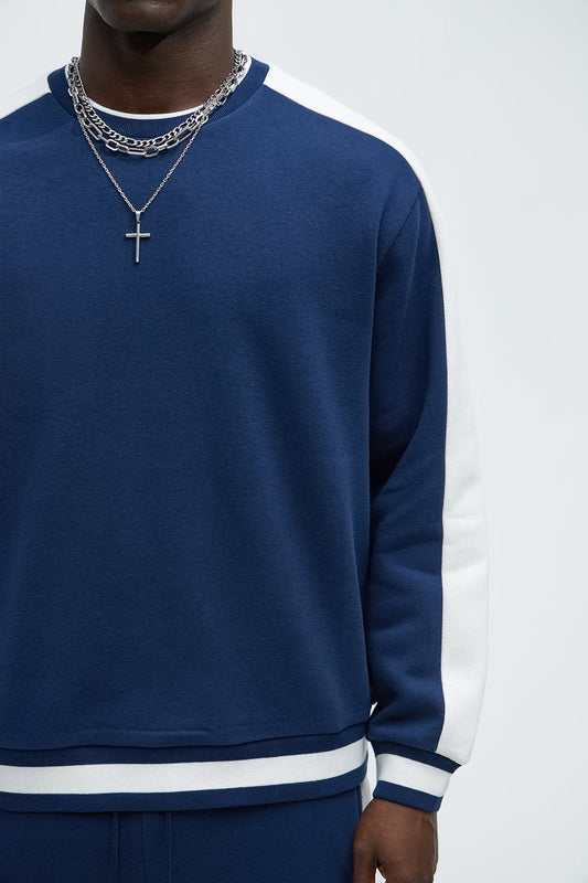Tyson Drayton Contrast Sweatshirt - Navy/combo