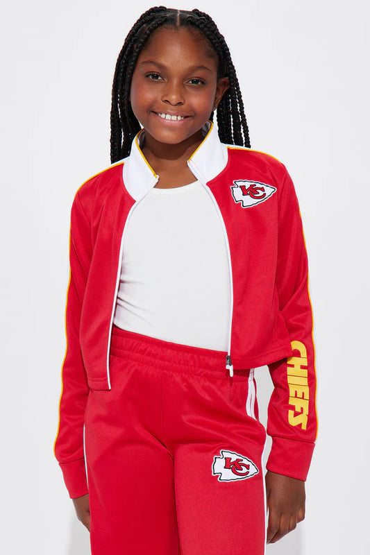 Mini Chiefs Kingdom Zip Up Jacket - Red
