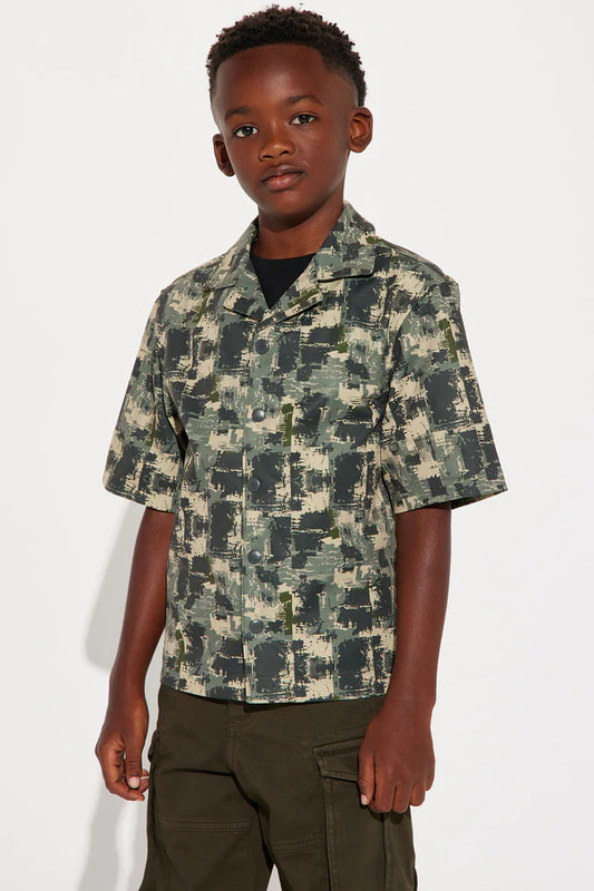 Mini Wilcox Printed Shirt - Camouflage