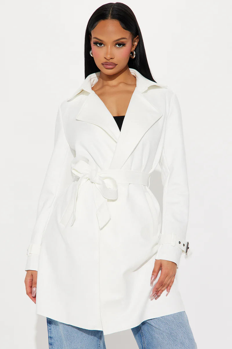 Camila Faux Suede Trench - Camel