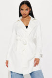 Camila Faux Suede Trench - Camel
