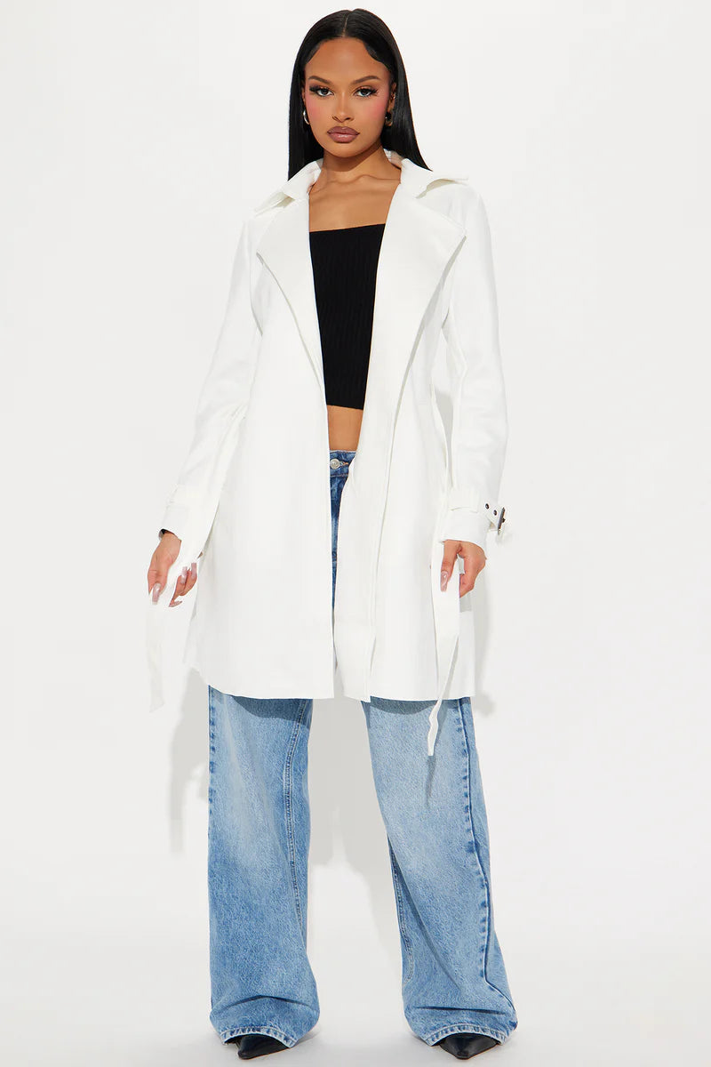 Camila Faux Suede Trench - Camel