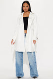 Camila Faux Suede Trench - Camel