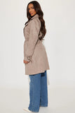 Camila Faux Suede Trench - Camel
