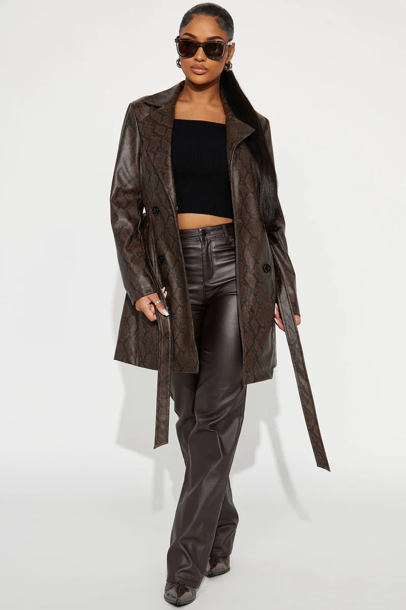Shed Your Skin Coat - Brown/combo