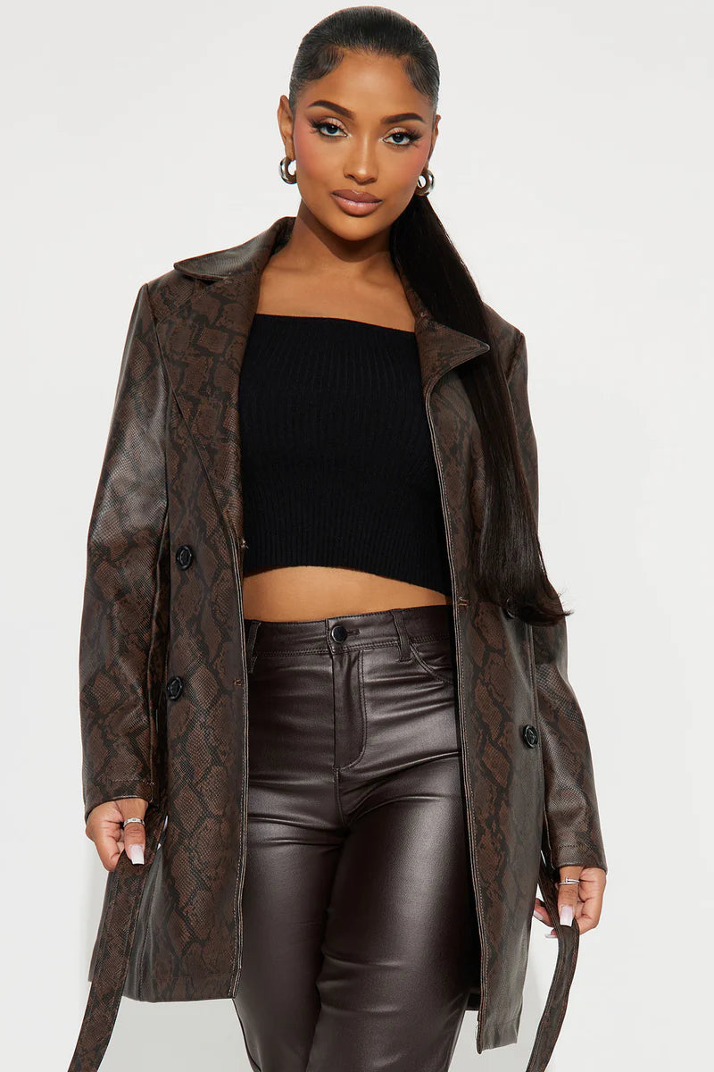 Shed Your Skin Coat - Brown/combo