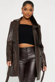 Shed Your Skin Coat - Brown/combo
