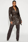 Shed Your Skin Coat - Brown/combo