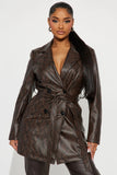 Shed Your Skin Coat - Brown/combo