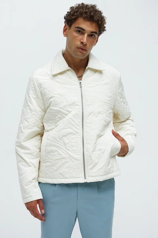 Closer To Sunrise Quilted Jacket - Cream