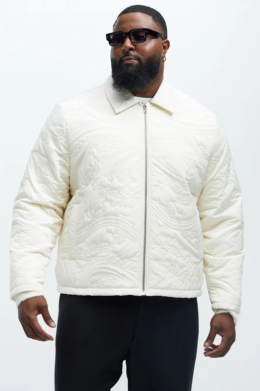 Closer To Sunrise Quilted Jacket - Cream