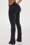 Inez Stretch Cutout Bootcut Jeans - Black