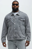 Classic Denim Trucker Jacket - Grey