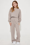 Mini Wake Up Blessed Washed Sweatshirt - Grey/combo