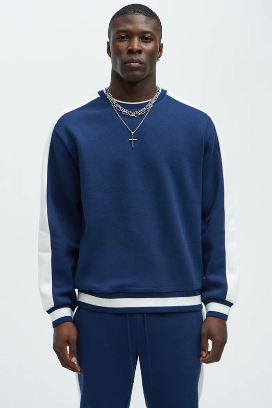 Tyson Drayton Contrast Sweatshirt - Navy/combo