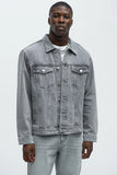 Classic Denim Trucker Jacket - Grey