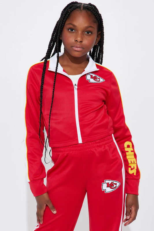 Mini Chiefs Kingdom Zip Up Jacket - Red