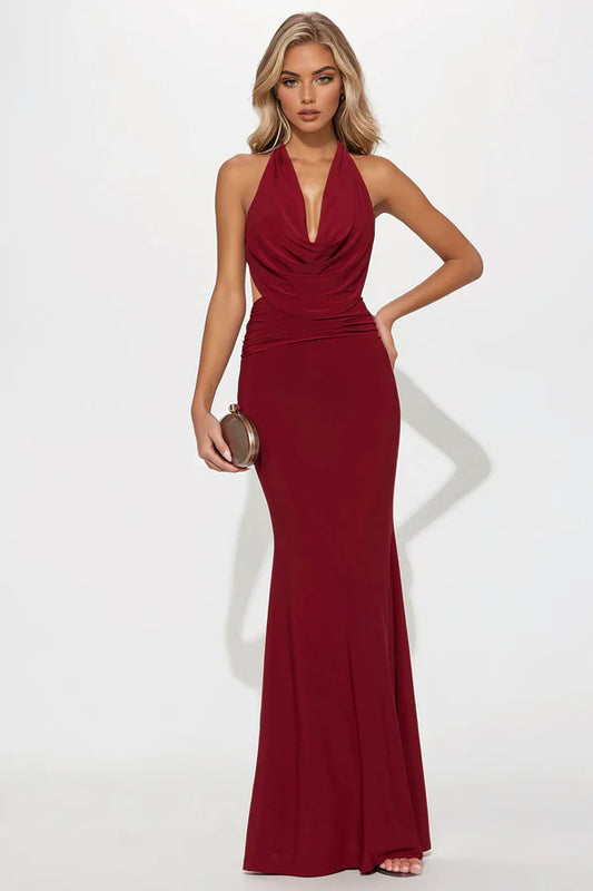 Make An Effort Maxi Dress - Burgundy