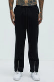 Tyson Elm Zip Hem Straight Sweatpants - Black