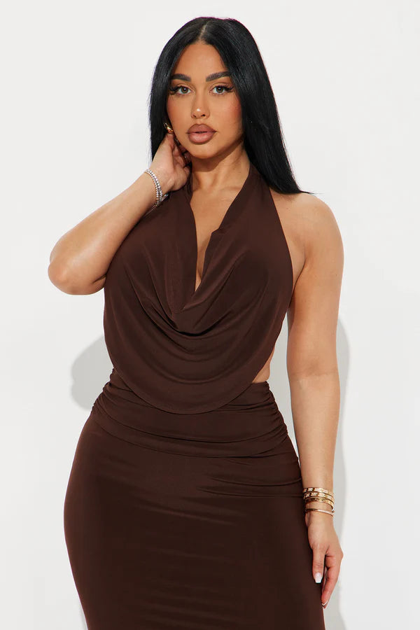 Make An Effort Maxi Dress - Burgundy