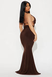 Make An Effort Maxi Dress - Burgundy