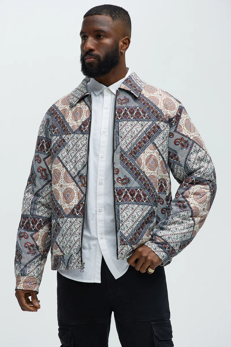 Be Right There Quilted Jacket - Multi Color