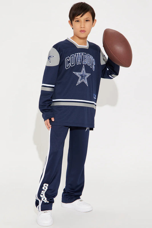 Mini Cowboys Hat Trick Hockey Top - Navy
