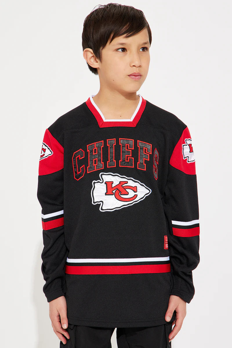 Mini Chiefs Hat Trick Hockey Top - Black
