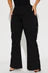 Think Of Me Always Rhinestone Fringe Flare Pant - Black