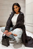 Know Your Lies Trench Coat - Black